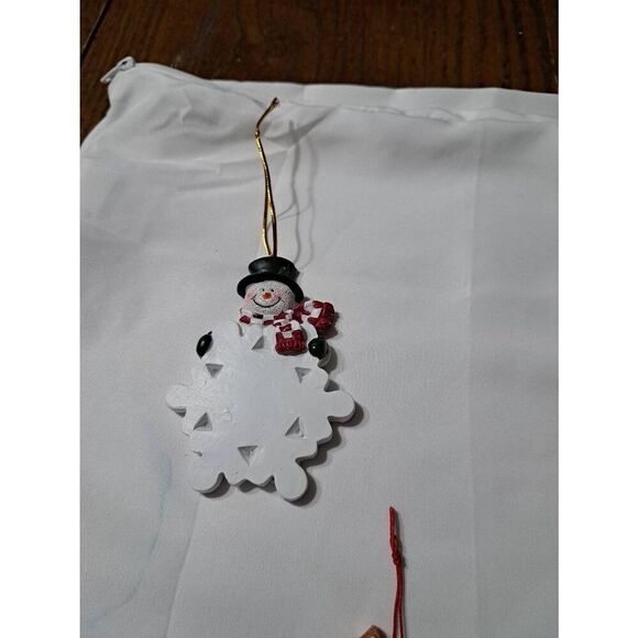 5 Vintage Christmas Holiday Ornaments You Can Personalize Snowmen Gingerbread - Picture 2 of 7